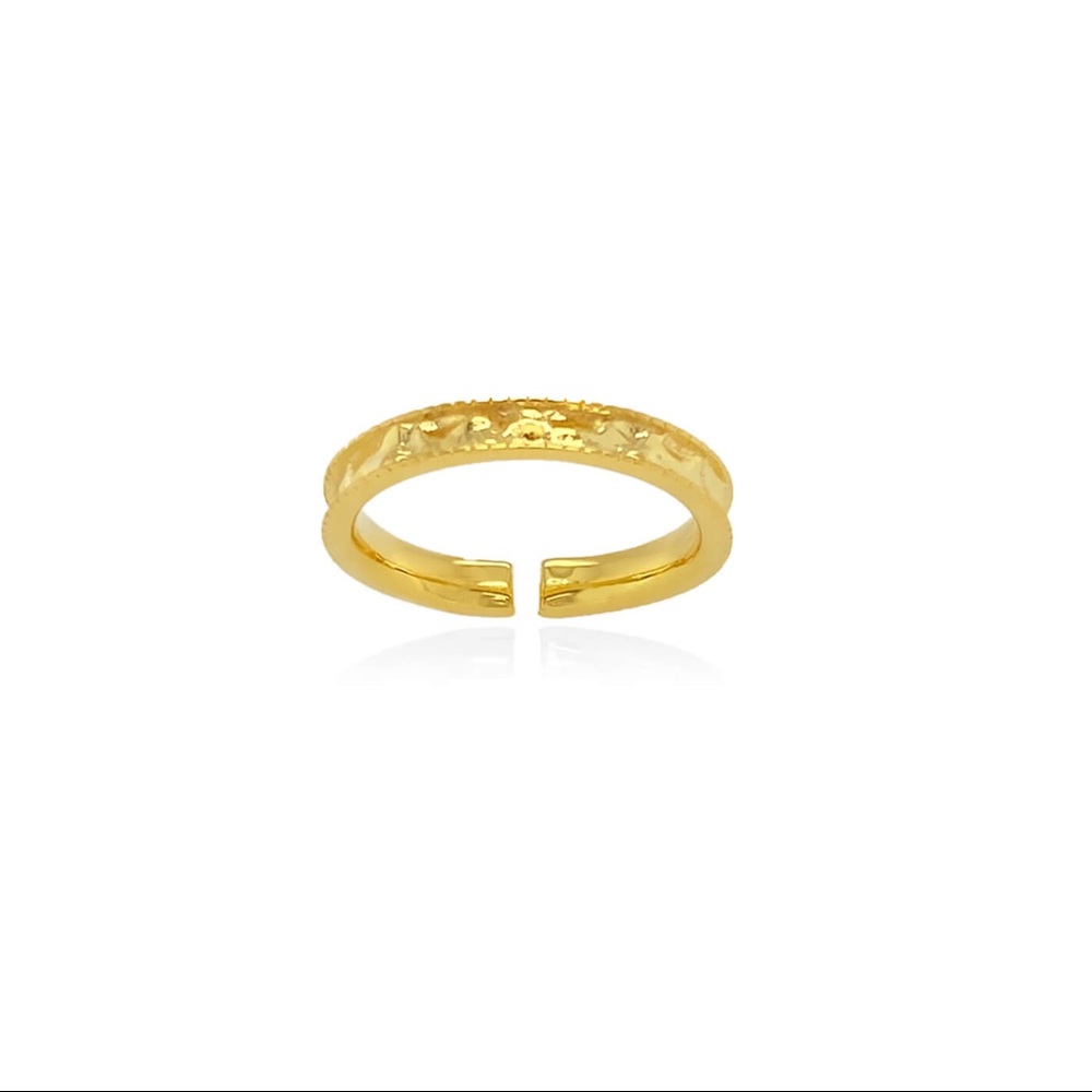 14k Hammered Gold Plated Sterling Silver Ring